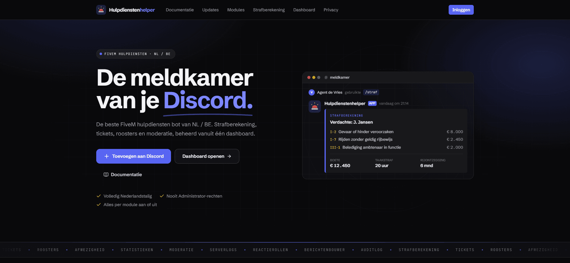 Screenshot of Hulpdiensten Helper