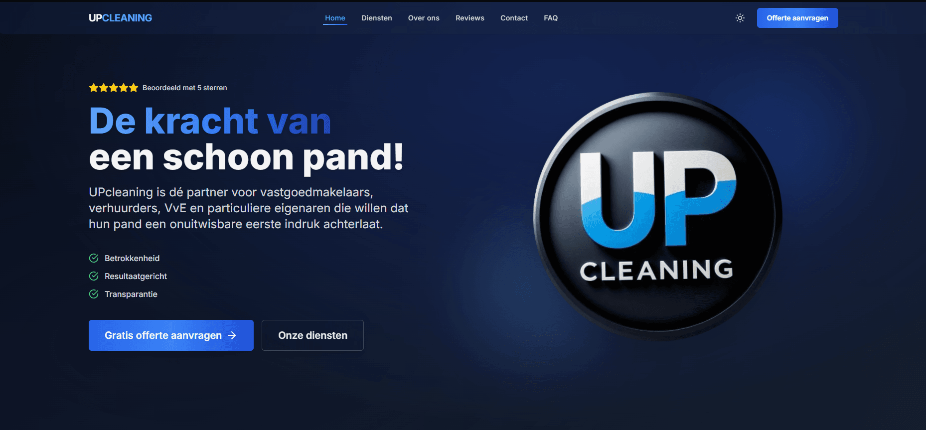 Screenshot of UPCLEANING
